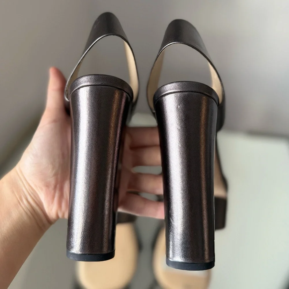 New Jimmy Choo Santina Embellished Satin Platform Sandals  $1,150 38
